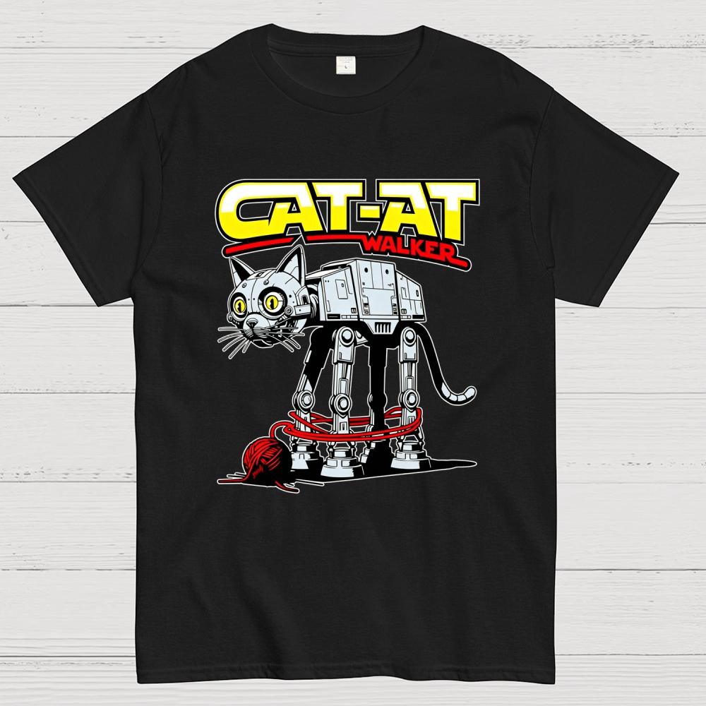 Funny Cat-at Walker Cotton Casual Cool Loose T-Shirt