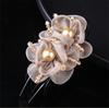 New fashionable Korean silk floral duckbill clip for women retro temperament pearl back head hair clip hair accessories gift