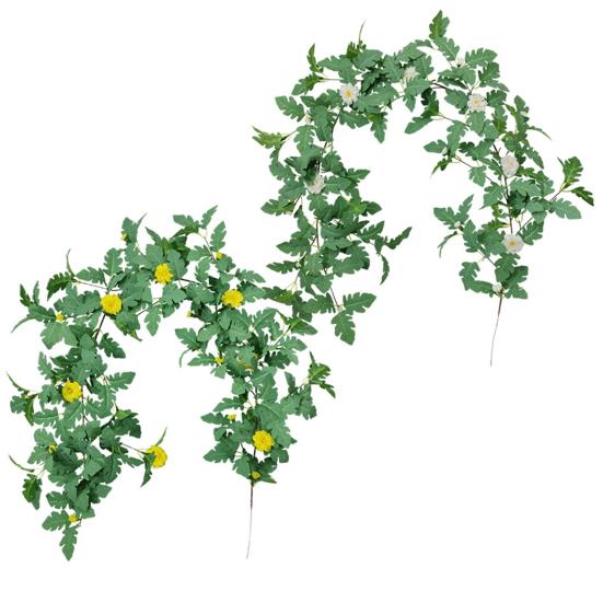 

170cm Artificial Marguerite Flower Vine Simulation Plant Home Wall Decoration