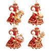2D Flat Goat Hanging Ornament Set Acrylic Artificial Rhinestone Goat Pendant Simulation Shining Animal Hanging Decoration