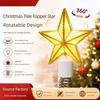 Lighted Christmas Tree Star with 360 Motion, Corded Tree Top Ornament with Spring Coil Base for Indoor Living Room and Use Y5GB