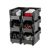 VEVOR Plastic Stackable Storage Bins, 37.7 X 21.5 X 18 Cm (6 Pack), Plastic Containers for Organizing and Storage Bins for Closet, Garage
