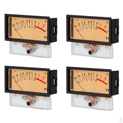 4 Stück VU-Meter Warmes Hintergrundlicht Aufnahme Audiopegel Verstärker Mit Treiberplatine