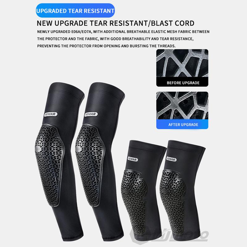 VEMAR Gekühlte Anti-Sturz Motorrad Knie Ellbogen Protektoren Hohe Elastizität Motocross Knieschützer DH ATV MTB Radsport Moto Ärmel Knieschützer