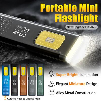 Luce da Lavoro Magnetica 5 Modalità di Luce 37g Ultraleggera EDC Portatile a Mano Libera Ricaricabile Clip-on Torcia Riparazione Esterna