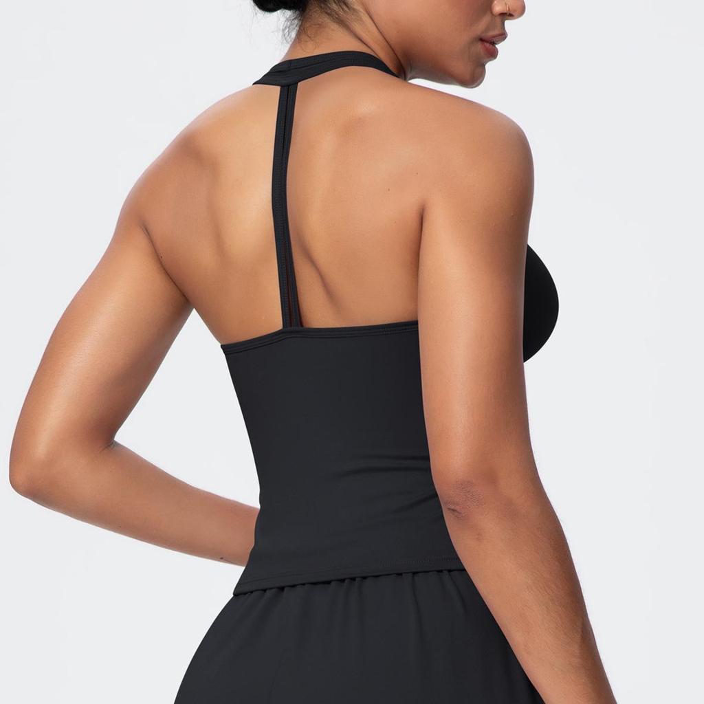 European & American Breathable Wide-Leg Pants with Fitness Halter & Strappy Long-Sleeve Yoga Top