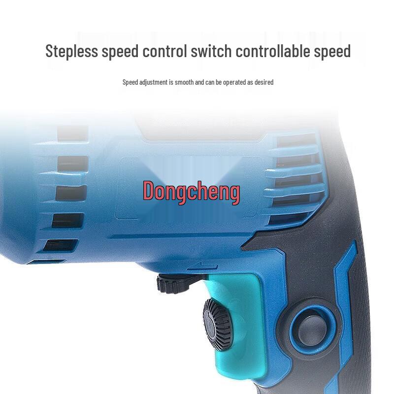 Dongcheng J1Z-FF05-10BK 600W Elektrische Bohrmaschine CN-Stecker (Adapter enthalten)