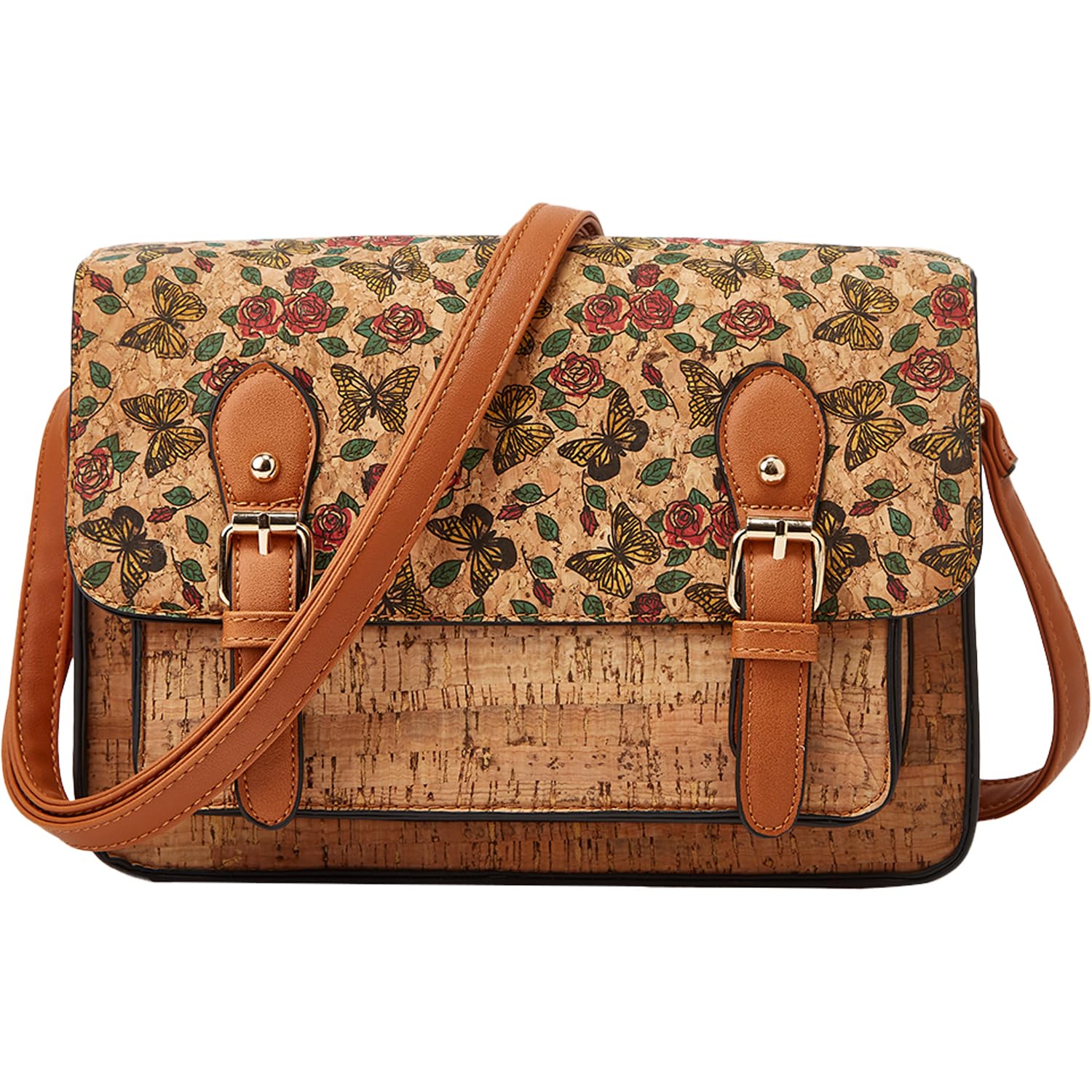 

Maruno Women s Cork Shoulder Bag, Crossbody Bag, Handbag, Multifunctional, Large Capacity, Stylish, Popular, 2-Way, Retro Wood Color, Lightweight,