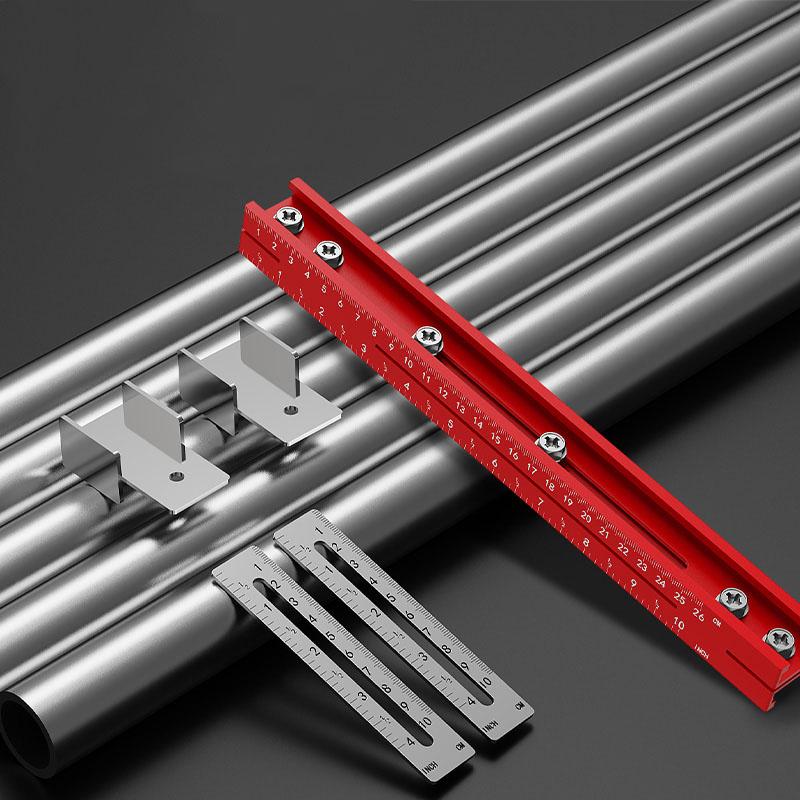 Punching Positioning Ruler for Wardrobe Boom Installation Carpentry Aluminium Alloy Drilling Locator Suspension Rod Install Tool