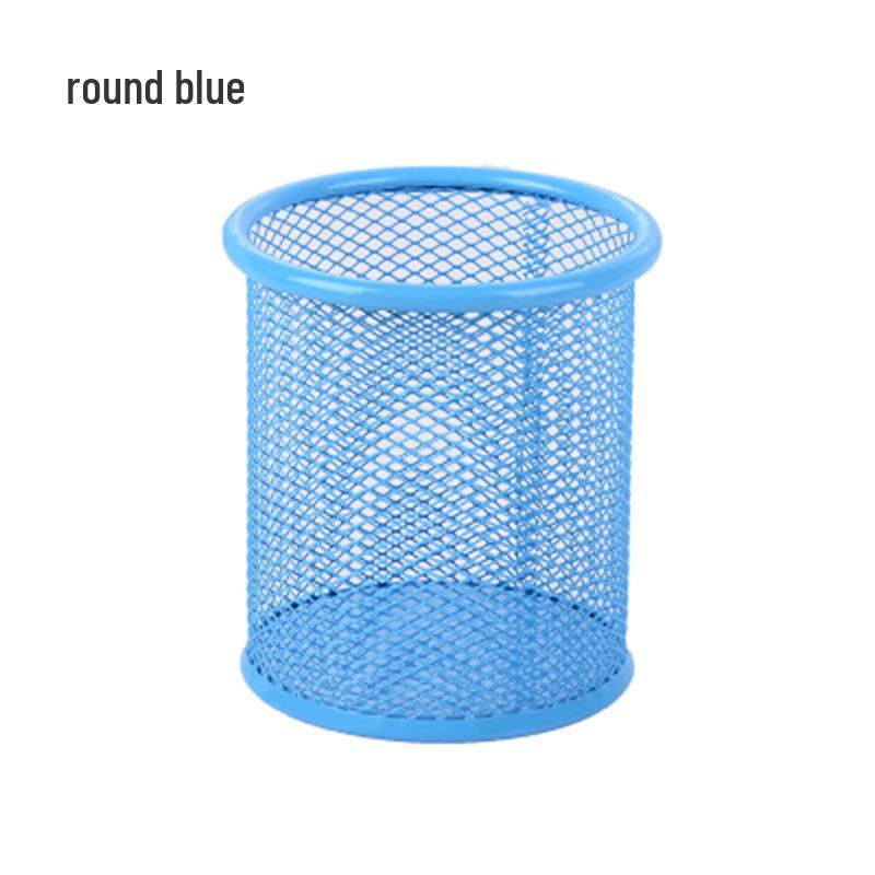 Iron Round Multifunctional Pen Holder – Large Capacity Metal Desktop Storage Organizer