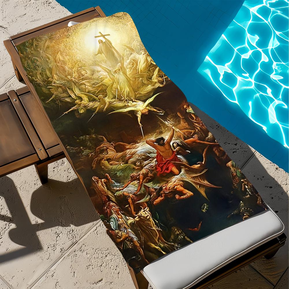 Gustav Dore Satan Towel Beach Quick Dry Soft Pool Towels Gift for Travel Gym Shower Camping sports