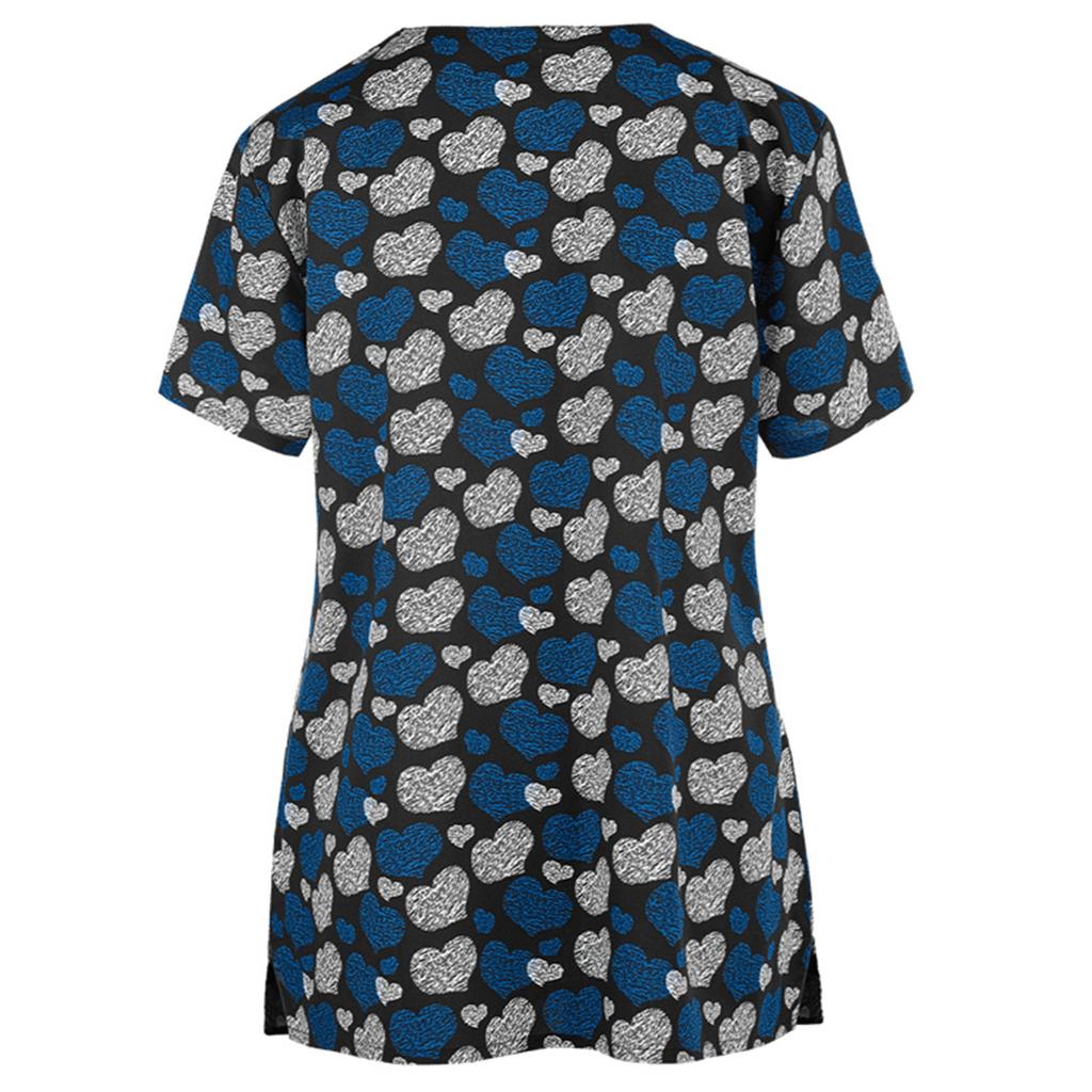 Women Short Sleeve V-neck Tops Working   Blouse