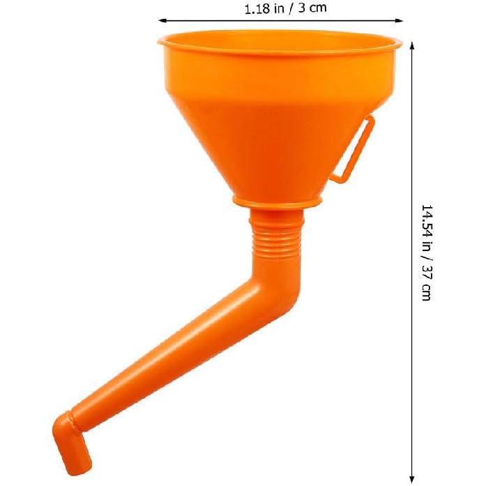 VICASKY Automotive Funnels Right Angle Funnel No- Spill Multi- Function Plastic Long Neck Oil Funnel Extension Car Funnel General Motorcycle Filling