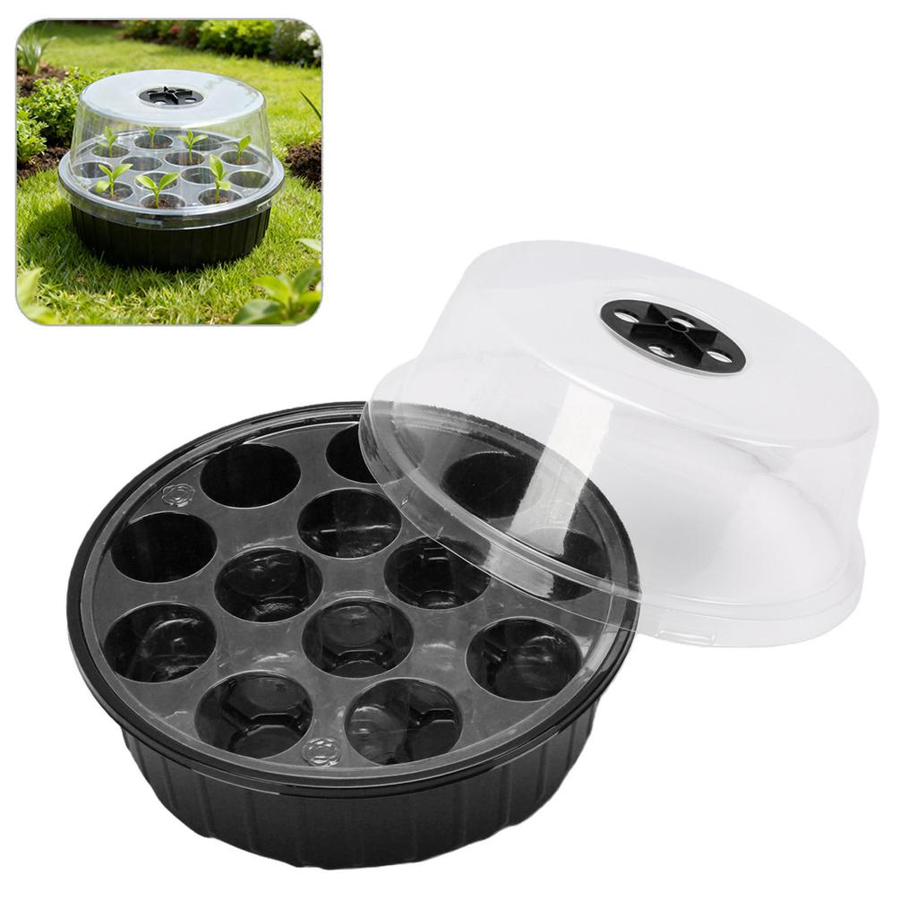 Plant Germination Tray Kit 13 Independent Cells Plant Starter Tray for Vegetable Flower Indoor Gardening
