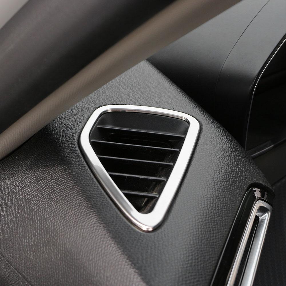 Car Styling 2pcs/set Stainless Steel Dashboard Air Conditioner Outlet Decoration Cover for Peugeot 208 2008 2020-2024