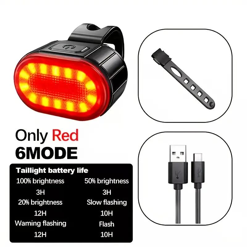 

Велосипедная фара светодиодная, передний фонарь для велосипеда, перезаряжаемый через Type-C, велосипедная лампа, сверхлегкие фонари на руль, водонепроницаемый велосипедный фонарик