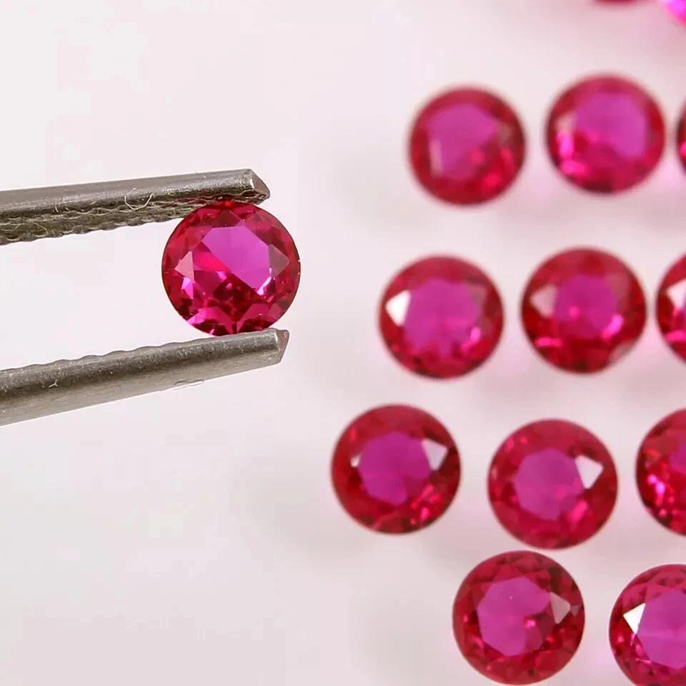 6 mm Natural Mozambique Blood Red Ruby Loose Round Gemstone Cut 20 Pieces