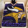 Koc Flanelowy z Nadrukiem Minnesota Vikings, Wysokiej Jakości, Komfortowy na Wszystkie Pory Roku, Wystrój Domu, Ciepło i Komfort, Idealny na Prezenty Świąteczne