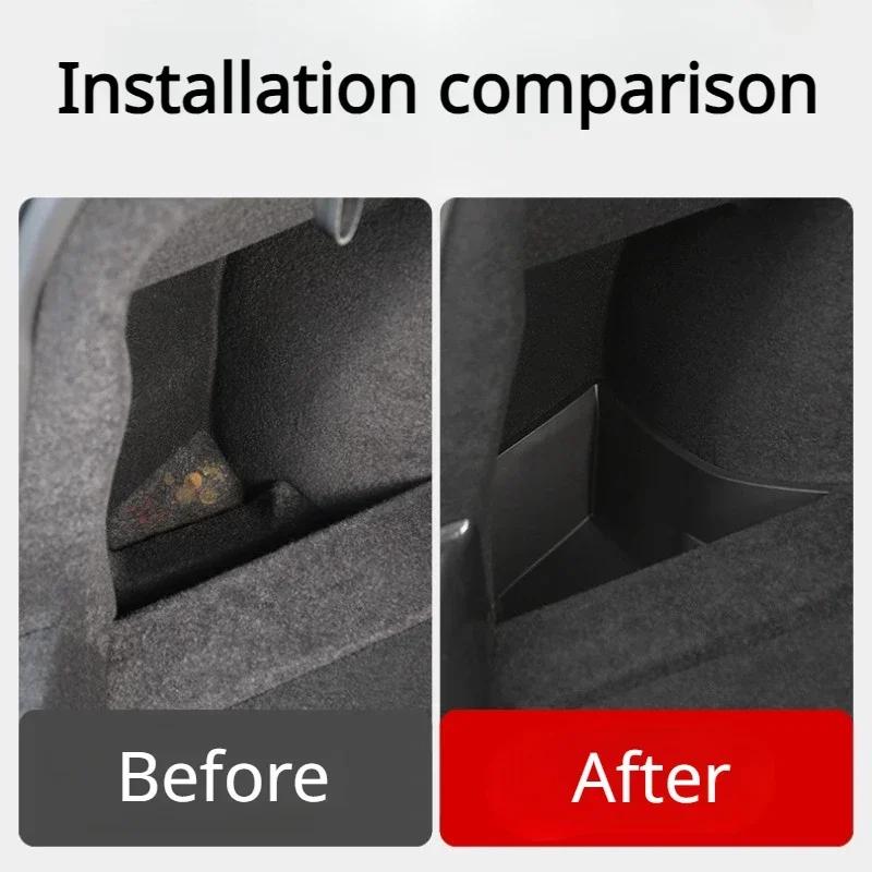 Trunk Storage Box For Tesla Model 3 TPE Left Right Side Washable Boxes with Lids New Model3 Highland 2025 Interior Accessories