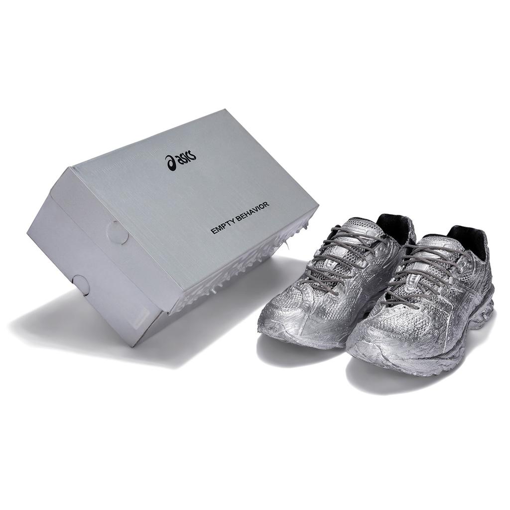 Asics Empty Behavior X  Gel-Nimbus 10.1 Retro Trend Y3K Slip-Resistant Durable Casual Running Shoes Unisex sneaker Liquid-Silver 1203A543-500EB