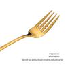 Ensemble cuillère à mélange et fourchette à long manche en acier inoxydable 304 plaqué or, style coréen
