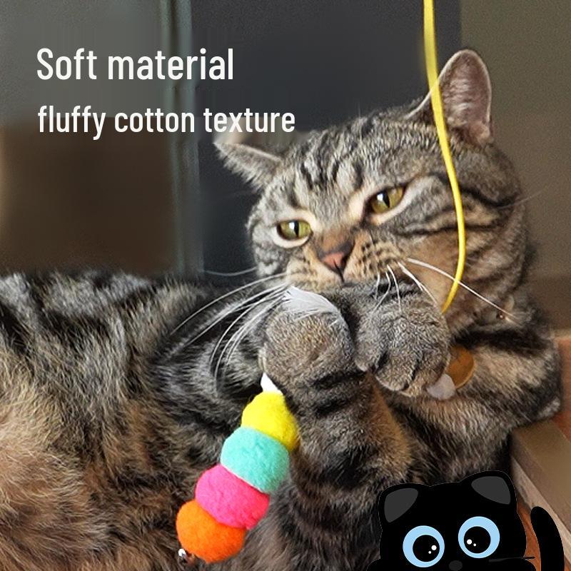 Electric Bite-Resistant Self-Playing Cat & Dog Teasing Toy Egg with Hanging Teaser Stick