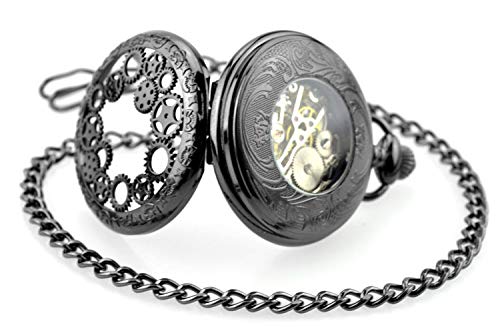 Retro Pocket Watch Automatic Pocket Watch Roman Dial Middle Century Items Unique Men's