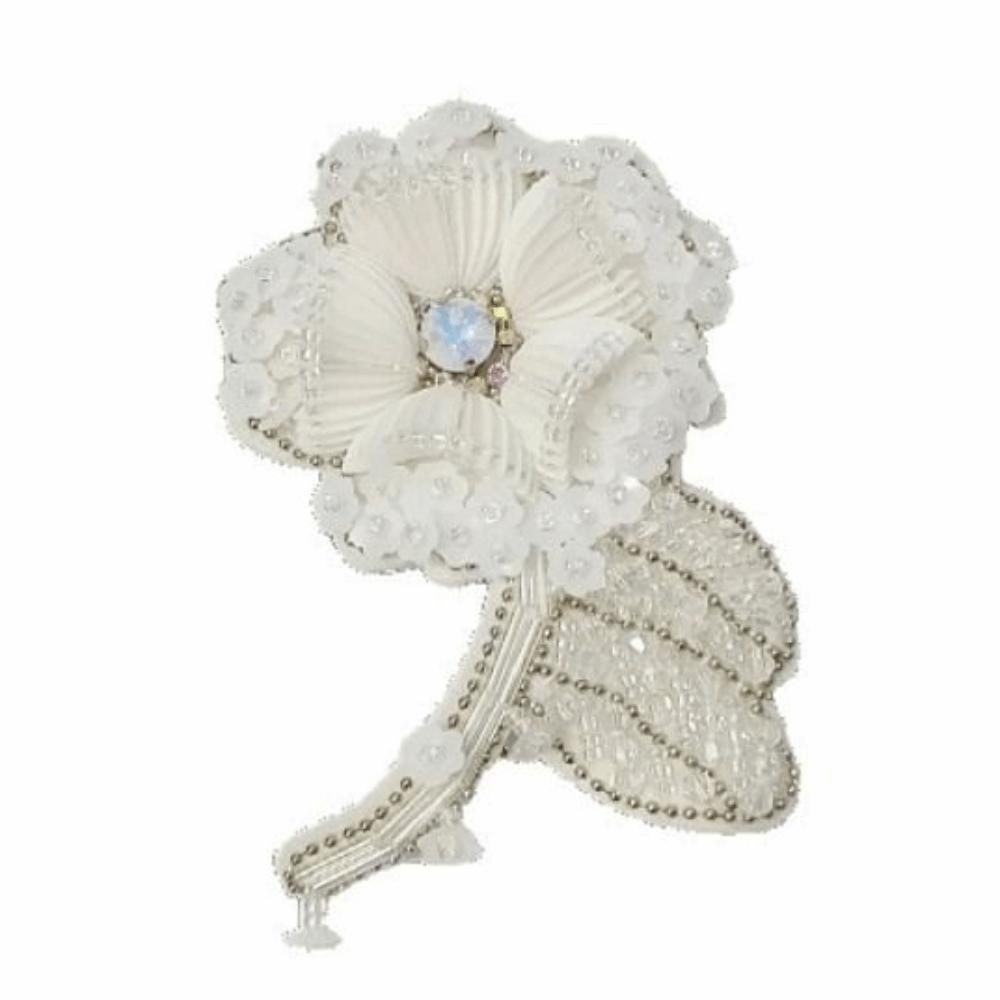 Embroidered Flower Flower Applique Handmade Clothing Ornament Exquisite Beaded Patch  DIY