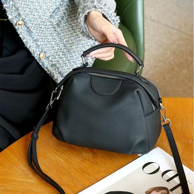Leather Women's Bags, Messenger Bags, Women's New Retro Niche Handbags, Fashionable and Simple Large-capacity Shoulder Bags