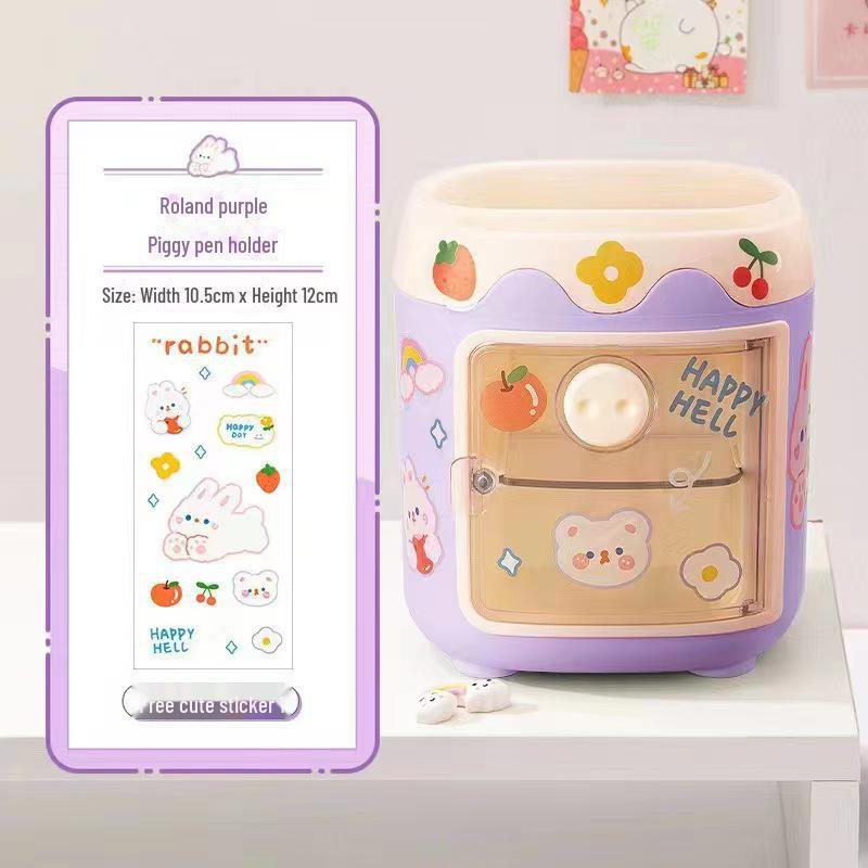 

Очаровательная подставка для ручек Piggy - вместительный настольный органайзер для студентов и детей