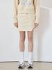 Olinkeompeulliteu Cutout Sweat Mini Skirt (Beige)