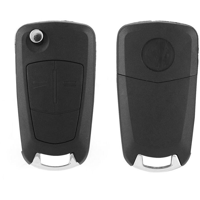 Coque porte-clés, étui à clé noir 2 boutons pour remplacement de voiture pour Opel Corsa Astra Vectra Zafira Odipie