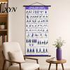 Wellness Wall Art Chair Yoga Chart, Canvas Poster with Hanging Rod And Rope, Gentle Movement Guide Chart for Seniors Beginners Home Stretching