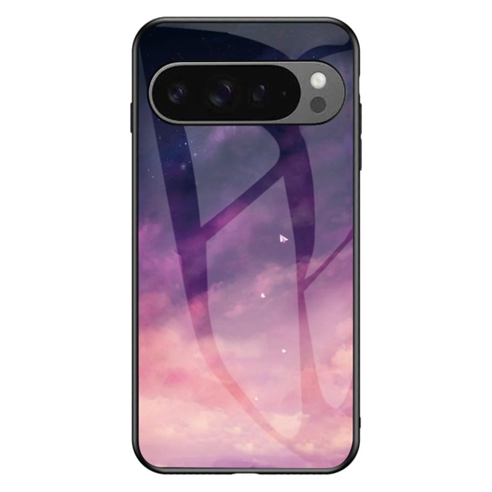 

For Google Pixel 9 Pro XL Case Starry Sky Pattern Tempered Glass Phone Cover Dream Starry Sky