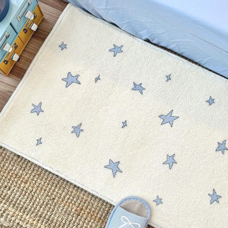 

VIKAMA Cartoon Imitation Cashmere Star Carpet Bedroom Sofa Living Room Soft And Cozy Cool Insulation Warm Home Decoration 40X120CM (1.3X3.9FT
