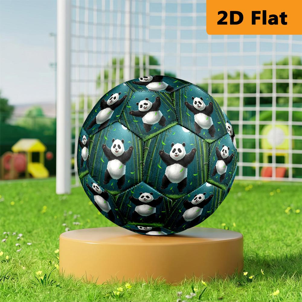Cute Panda Bamboo Moon Size Soccer Ball High Elasticity Match Universal Unique Gift Cartoon Soccer Ball Suitable For Both Training And Competition