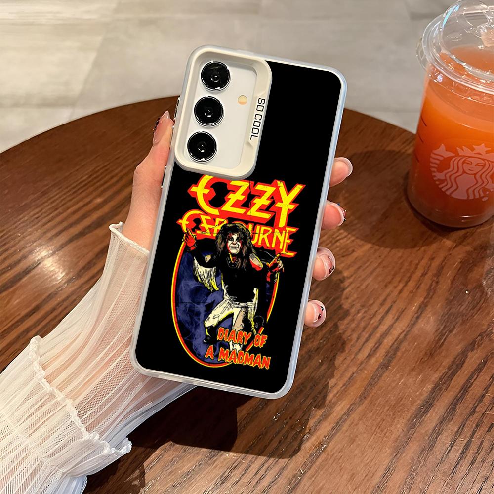 

Rock Band O-Ozzy O-Osbourne Phone Case For Samsung S25 S24 Ultra 23 Fe 22 Plus Galaxy A54 A55 A13 A15 A25 A34 Colored Silver Co Samsung S25 Ultra