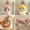 Maltese white goose hood Taiyaki cat hood pet hat small dog cute funny hat