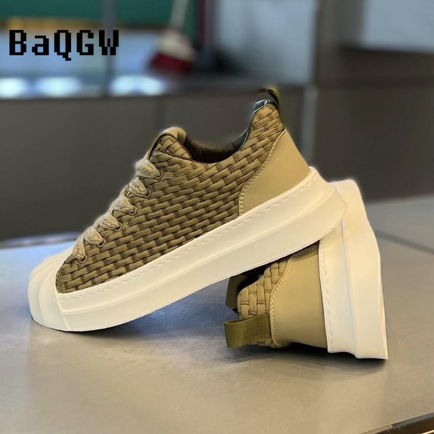 Fashion Designer Striped Patchwork Breathable Shoes Man Fashion Soft Lightweight Skateboard Sneakers Retro Camel Summer Shoes Trend 2024