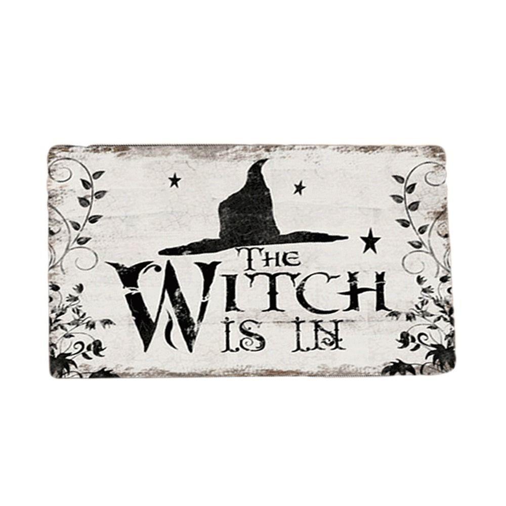 

Flannel Witch Floor Mat Anti-slip Bathroom Mat Soft Door Mat Halloween Decoration 40X60CM