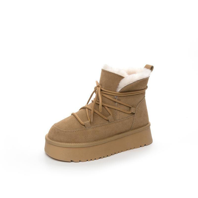 

Inner heightening thick-soled snow boots for women s winter new small 8CM heel high versatile casual thickened cotton shoes 39 малиновий