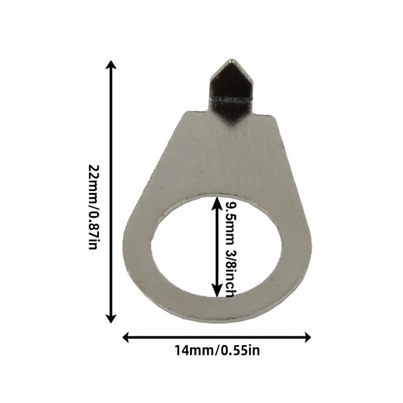 Pack of 10 Metal Electric Guitar Knob Pointer Indicators Guitar Potentiometer Markers for Precise Volumes Tone Control
