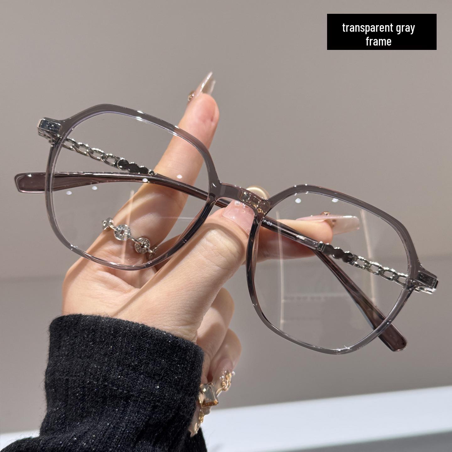 

TR Alloy Polygonal Translucent Tea Prescription Glasses with Astigmatism Correction - Ultra-light for Men & Women, Ideal for Daily Commute