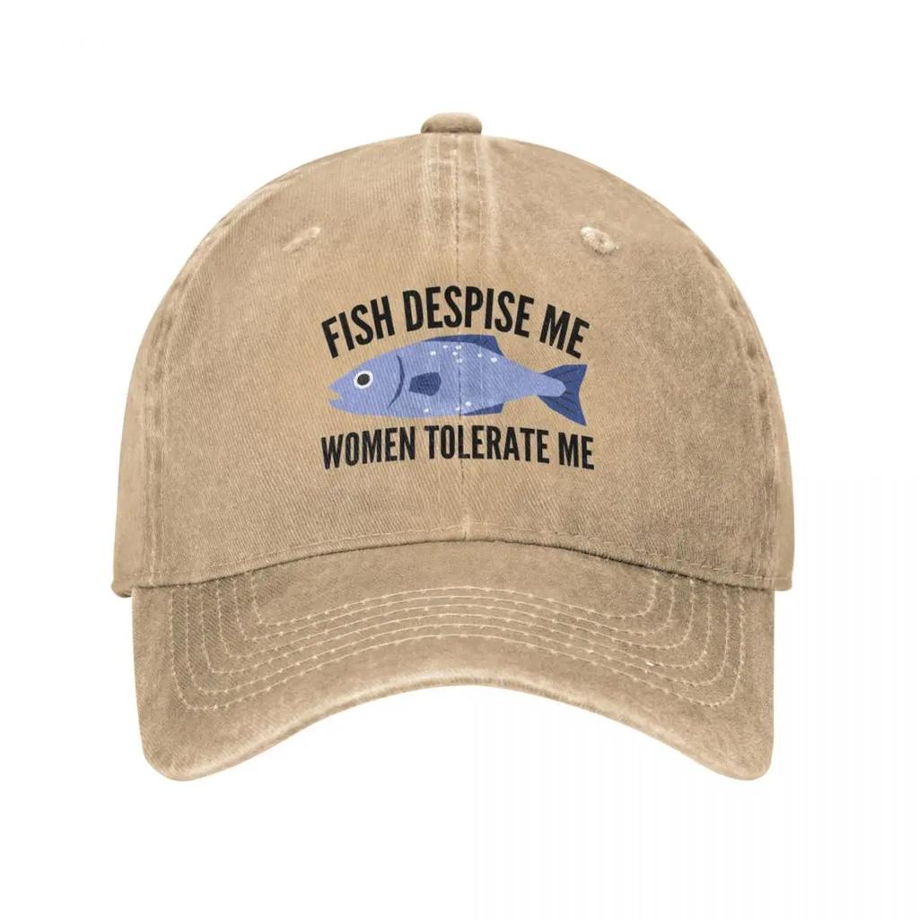 Fish Despise Me Women Tolerate Me Baseball Cap Derby Hat Bobble Hat Hip Hop Cosplay Unisex Caps Womens