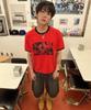 Nodi Dual Horse Emblem Ringer Crop Tee Melange Gray