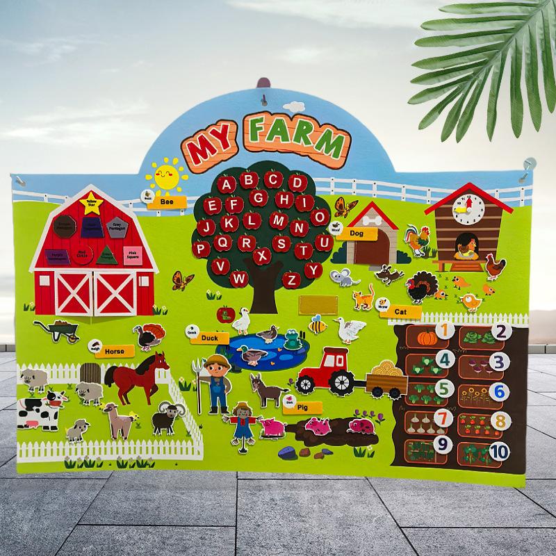 Felt Busy Board Children'S Educational Science And Education Toys Learning Board Infant Action Training Education Board