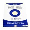 Pack of 100 Cards - EXACOMPTA - Plain Unpunched Bristol - 210x297mm - Yellow - Adult