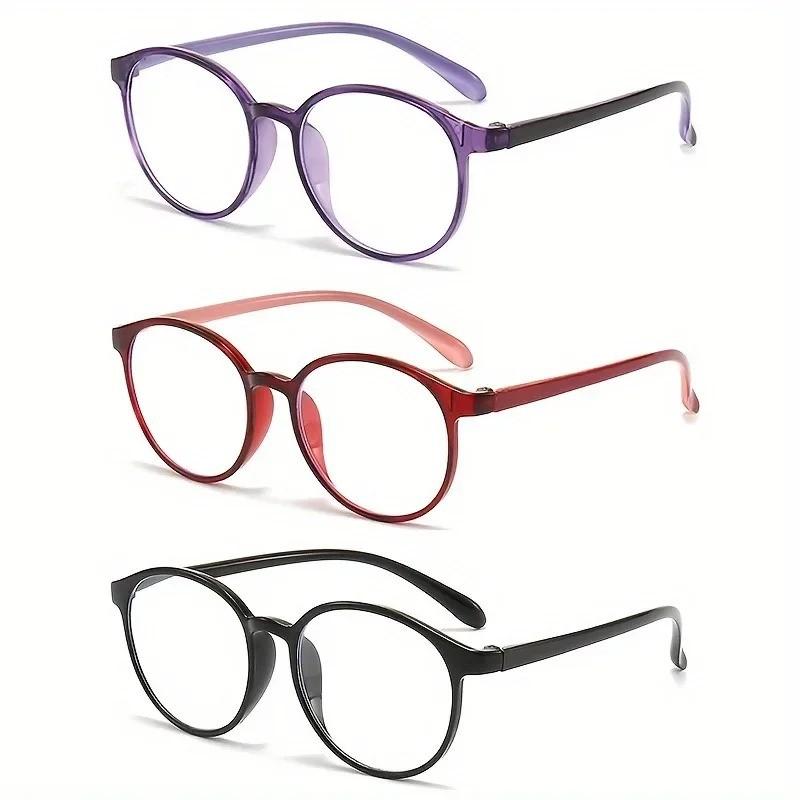 3PCS Blue Light Protection Lightweight Unisex Full Frame Monocle Sunglasses Ultra-Light Frame HD Anti-Fatigue Fashion Glasses