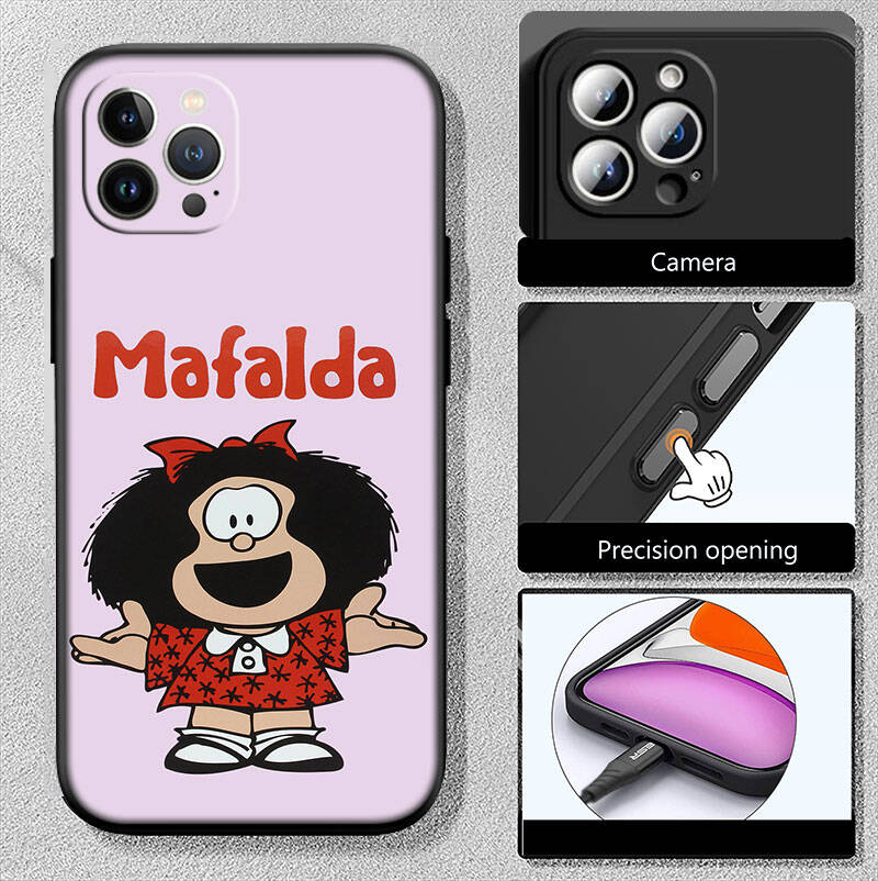 MH88 Mafalda Phone Shell for Samsung S20 S21 S22 S23 S24 FE Ultra Plus Lite S21S A55 A07 A17 F06 F16 M06 M16 M56 A36 A37 A57