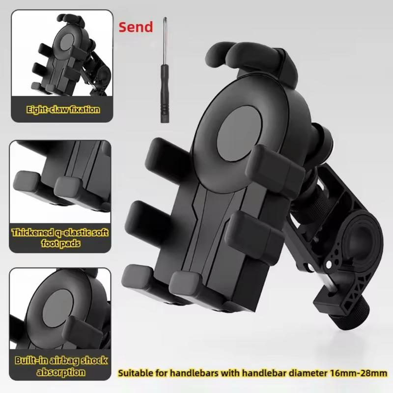Motorcycle Phone Mount Holder Motorcycle Cellphone Mount, Bike Phone Handlebar Clamp for 4.7-7inch Phone
